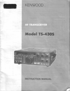 Manual Kenwood TS-430S Transceiver