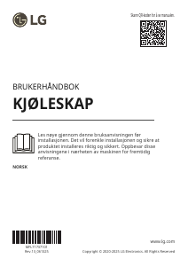 Bruksanvisning LG GLT71MBCSZ Kjøleskap
