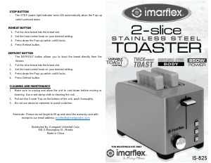 Handleiding Imarflex IS-82S Broodrooster