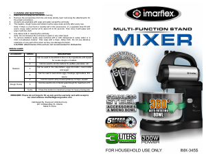 Manual Imarflex IMX-345S Hand Mixer