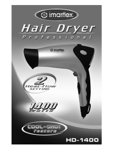 Manual Imarflex HD-1400 Hair Dryer