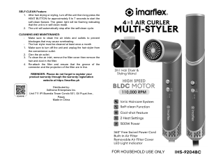 Handleiding Imarflex IHS-9204BC Haardroger