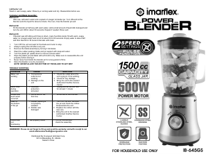 Handleiding Imarflex IB-645GS Blender