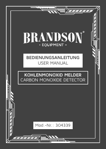 Manuale Brandson 304339 Rilevatore di monossido di carbonio