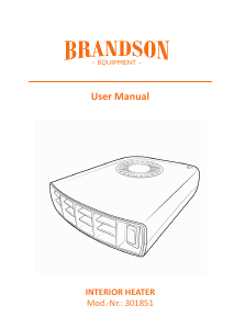 Bruksanvisning Brandson 301851 Värmefläkt