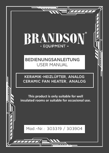 Manuale Brandson 303319 Termoventilatore