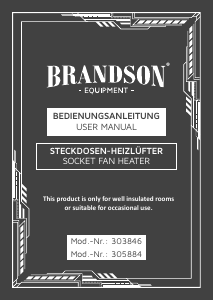Bruksanvisning Brandson 305884 Värmefläkt