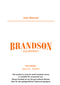 Manuale Brandson 303985 Termoventilatore