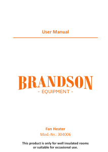 Manuale Brandson 304006 Termoventilatore