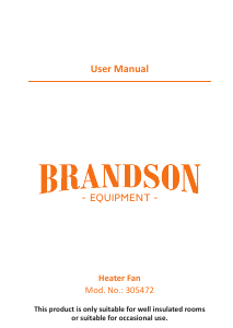 Bruksanvisning Brandson 305472 Värmefläkt