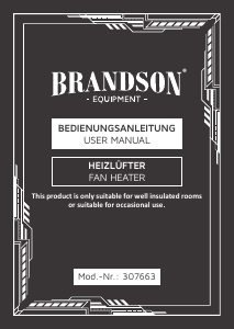 Bedienungsanleitung Brandson 307663 Heizgerät