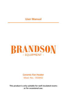 Manuale Brandson 303842 Termoventilatore