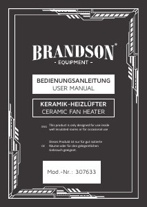 Bruksanvisning Brandson 307633 Värmefläkt