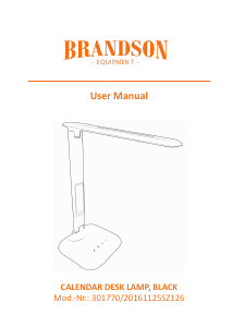Manual de uso Brandson 301770 Lámpara