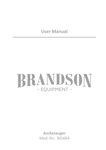 Bedienungsanleitung Brandson 305664 Staubsauger