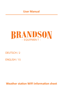Bruksanvisning Brandson 304465 Väderstation
