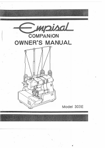 Manual Empisal Companion 303E Sewing Machine