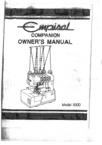 Manual Empisal Companion 500D Sewing Machine