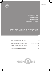 Mode d’emploi High One DHP 7 E W566C2 Sèche-linge