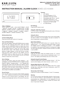 Manual Karlsson KA5868GR Despertador