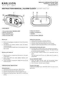 Manual Karlsson KA5753LO Alarm Clock