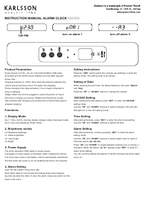 Manual Karlsson KA5934 Alarm Clock