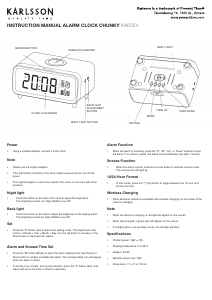 Manual Karlsson KA6054BL Alarm Clock