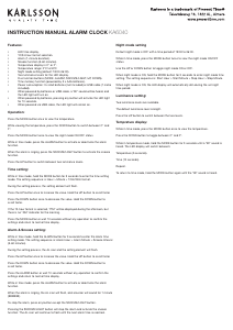 Manual Karlsson KA6040GR Despertador