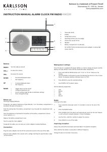 Manual Karlsson KA6036DW Alarm Clock Radio
