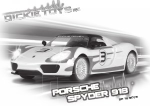 Kullanım kılavuzu Dickie Toys Porsche Spyder Radyo-kontrol araba
