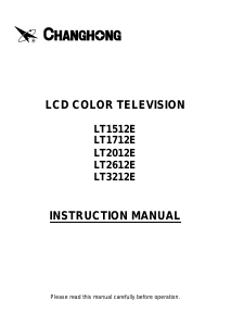 Manual Changhong LT3212E LCD Television