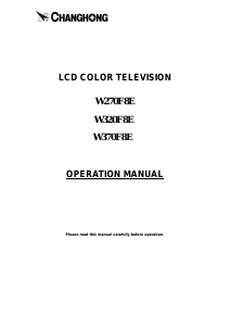 Manual Changhong W270F8E LCD Television