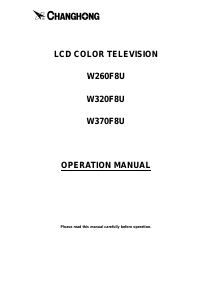 Manual Changhong W320F8U LCD Television