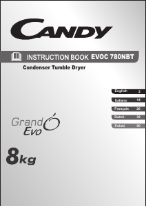 Manuale Candy EVOC 780BT-S Asciugatrice