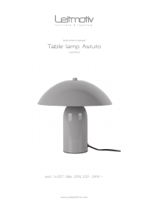 Bedienungsanleitung Leitmotiv LM2293BL Astuto Leuchte