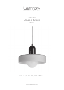 Brugsanvisning Leitmotiv LM2292YE Opaco Grato Lampe