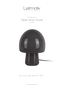 Bruksanvisning Leitmotiv LM2286WH Gozar Lampa