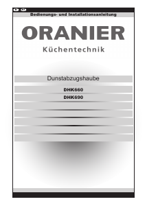 Bedienungsanleitung Oranier DHK660 Dunstabzugshaube
