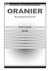 Bedienungsanleitung Oranier GSL580 Geschirrspüler