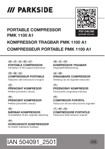 Manuál Parkside IAN 504091 Kompresor