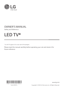 Bruksanvisning LG 75NANO916NA LED TV