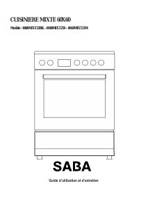 Mode d’emploi SABA 6060MIXT21W Cuisinière