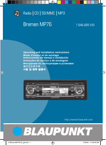 Manual de uso Blaupunkt Bremen MP76 Radio para coche