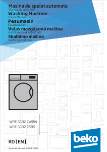 Manual BEKO WRE 6532 ZSBS Mașină de spălat