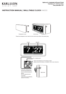 Instrukcja Karlsson KA6055BK Zegar