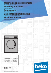 Manual BEKO WRE 6632 ZSBS Washing Machine