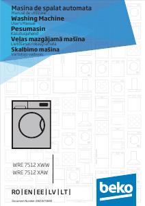 Rokasgrāmata BEKO WRE 7512 XAW Veļas mašīna