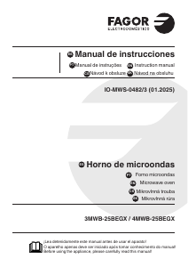 Manual de uso Fagor 4MWB-25BEGX Microondas