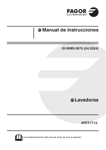 Manual de uso Fagor 4FET-7112 Lavadora