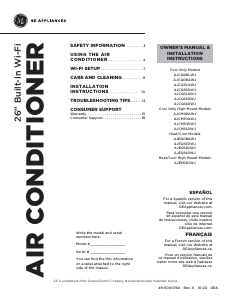 Manual GE AJCQ10DWJ Air Conditioner